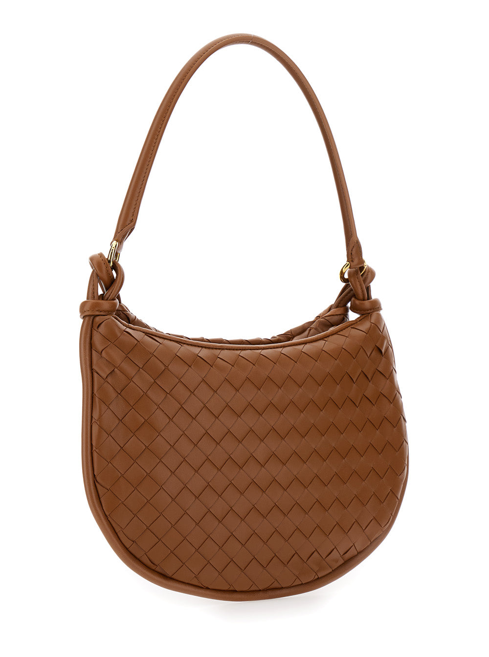 Bottega Veneta Women 'Gemelli Medium' Light Brown Hobo Shoulder Bag With Intrecciato Motif In Leather Woman BOTTEGA VENETA