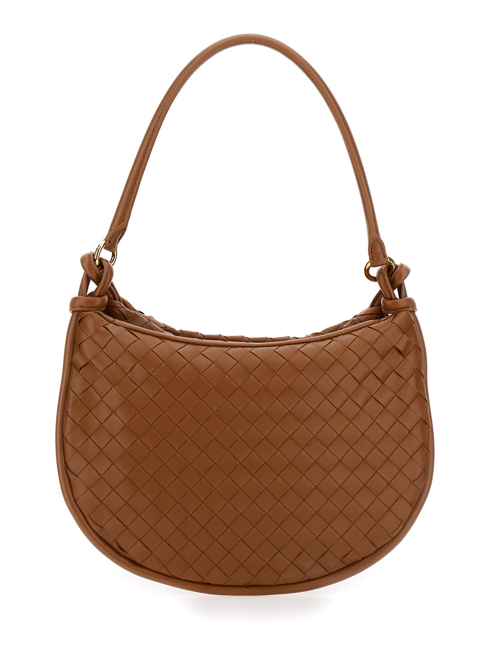 Bottega Veneta Women 'Gemelli Medium' Light Brown Hobo Shoulder Bag With Intrecciato Motif In Leather Woman BOTTEGA VENETA