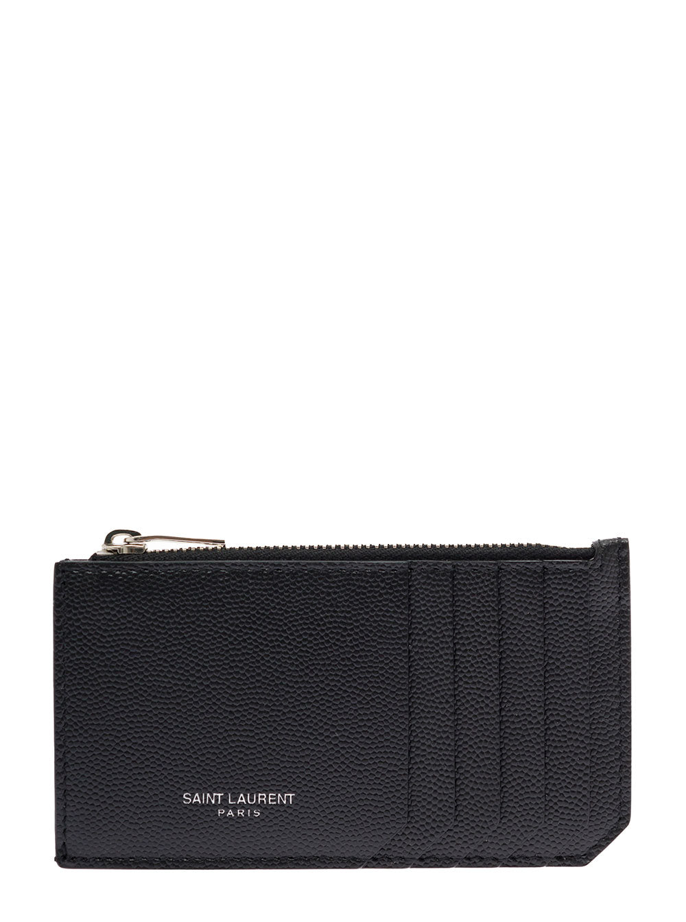 Saint Laurent Men Saint Laurent Man's Black Leather Card Holder SAINT LAURENT