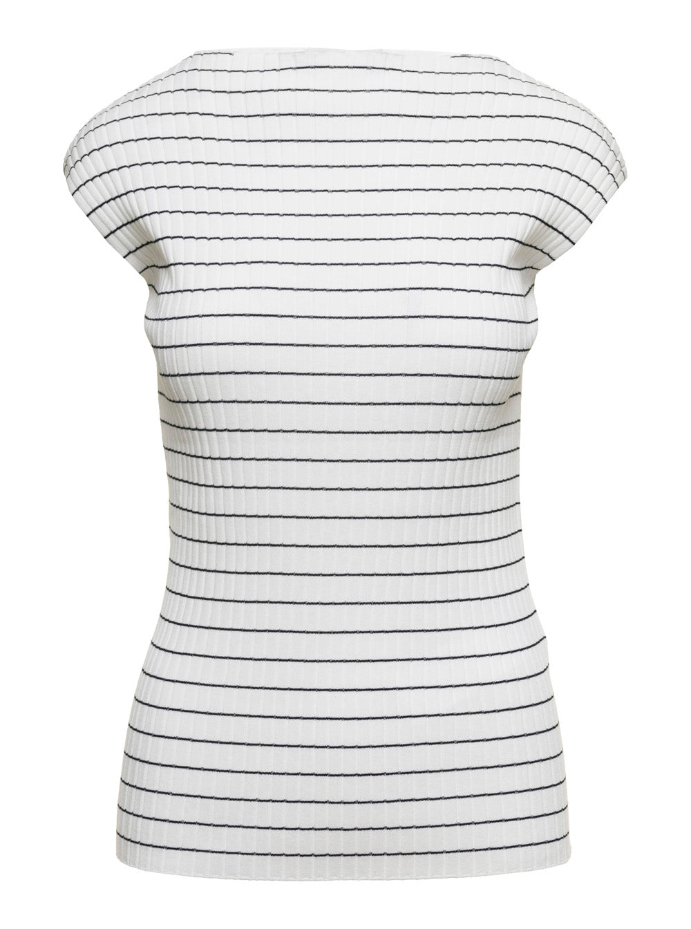 Sportmax Women White T-Shirt With Sailor Neck In Cotton Woman SPORTMAX