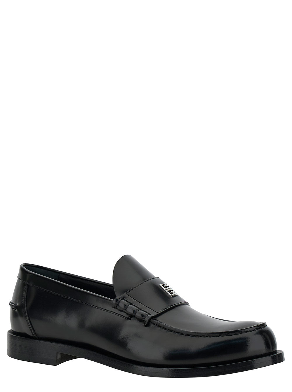 Givenchy Men Black Loafers With 4G Detail In Leather Man GIVENCHY