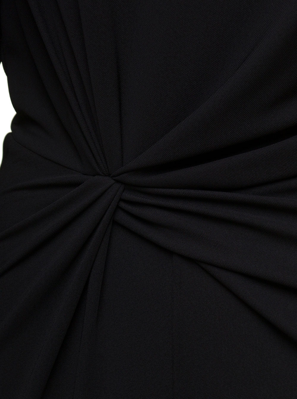 Saint Laurent Women Black One-Shoulder Jumpsuit With Side Gathering In Jersey Woman SAINT LAURENT