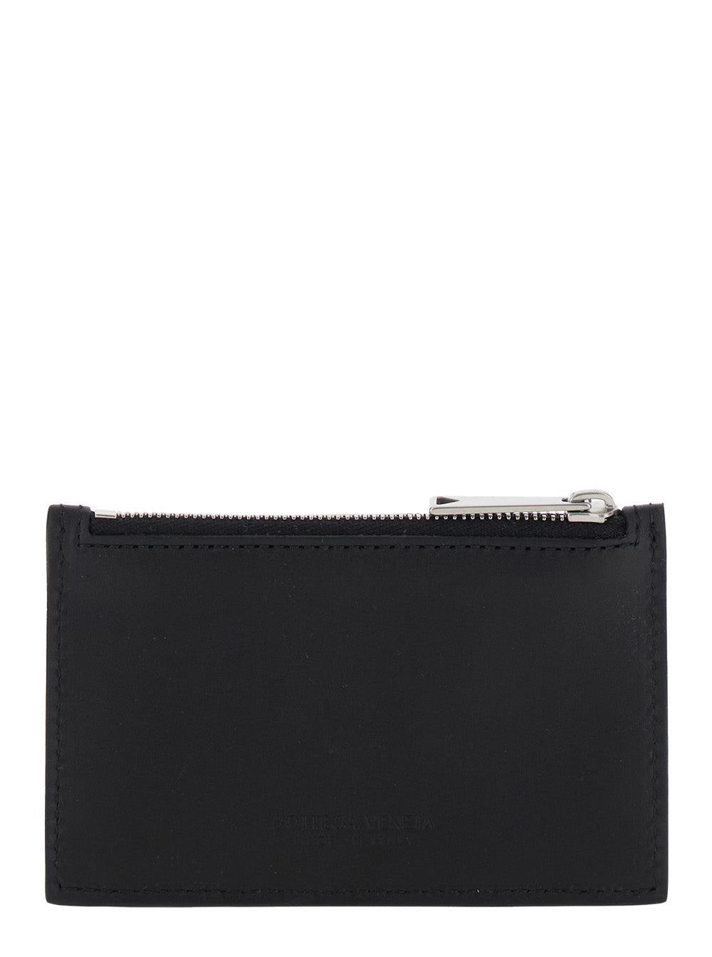 Bottega Veneta Men Black Card-Holder With Intreccio Motif In Leather Man BOTTEGA VENETA
