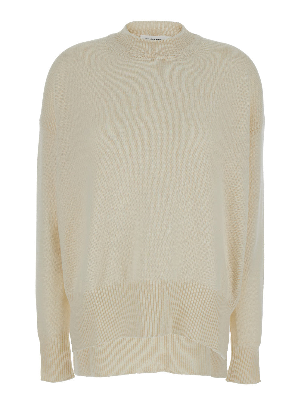 Jil Sander Women Cream Ribbed Pullover In Cashmere Woman JIL SANDER