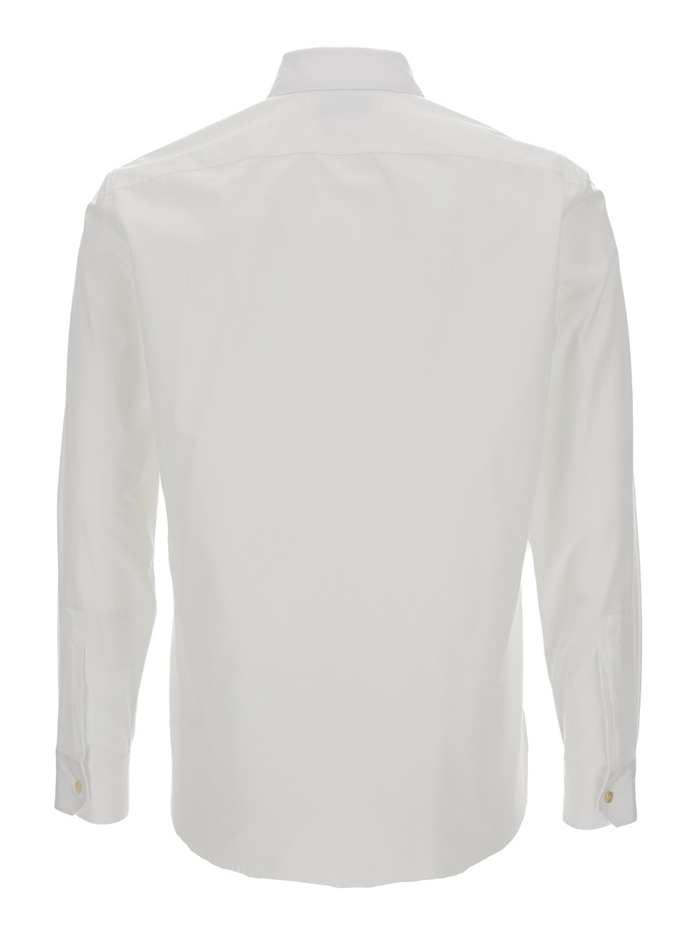 Saint Laurent Men White Pointed Collar Long Sleeve Shirt In Cotton Man SAINT LAURENT