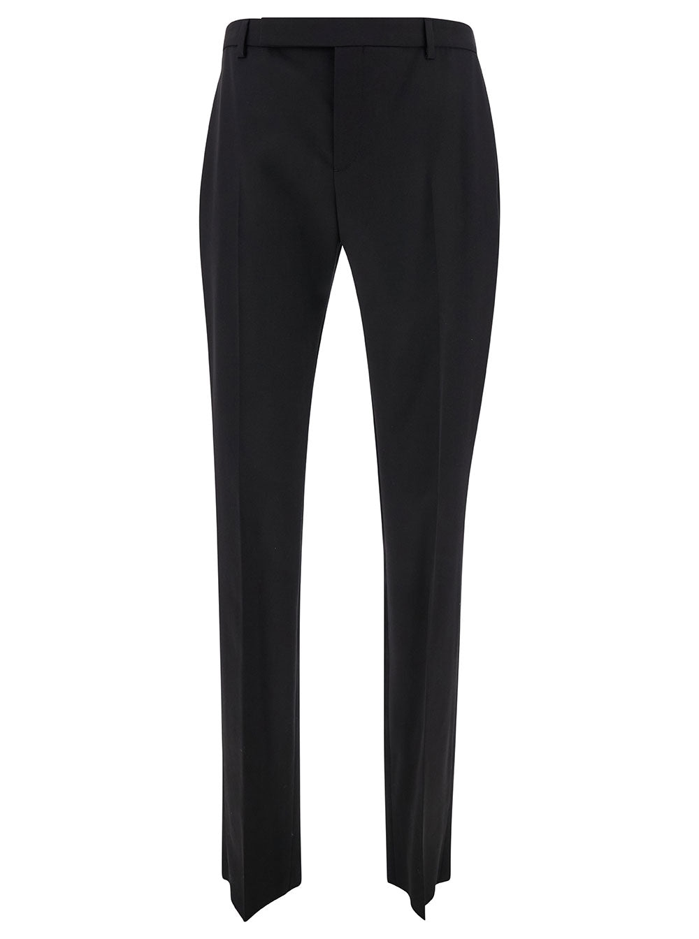 Saint Laurent Men Black Tailored Pants With Front Pinces In Wool Man SAINT LAURENT