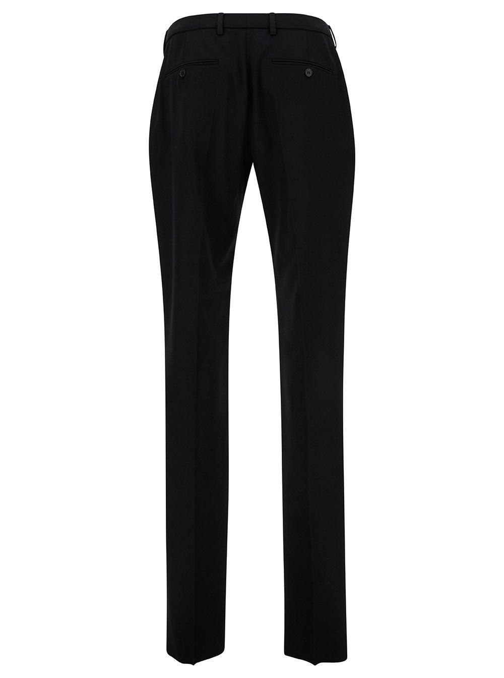 Saint Laurent Men Black Tailored Pants With Front Pinces In Wool Man SAINT LAURENT