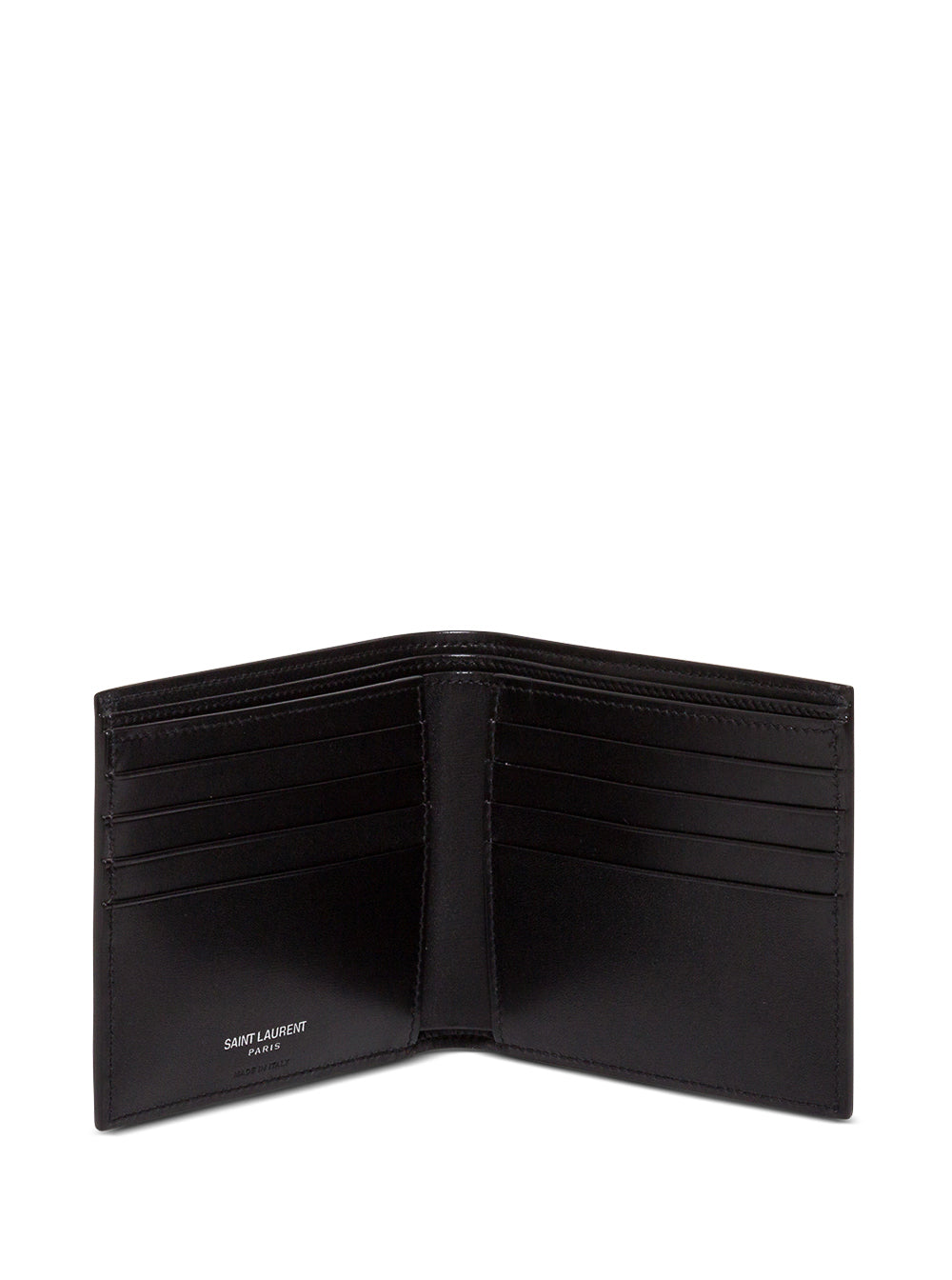 Saint Laurent Men Black Leather Wallet With Logo SAINT LAURENT