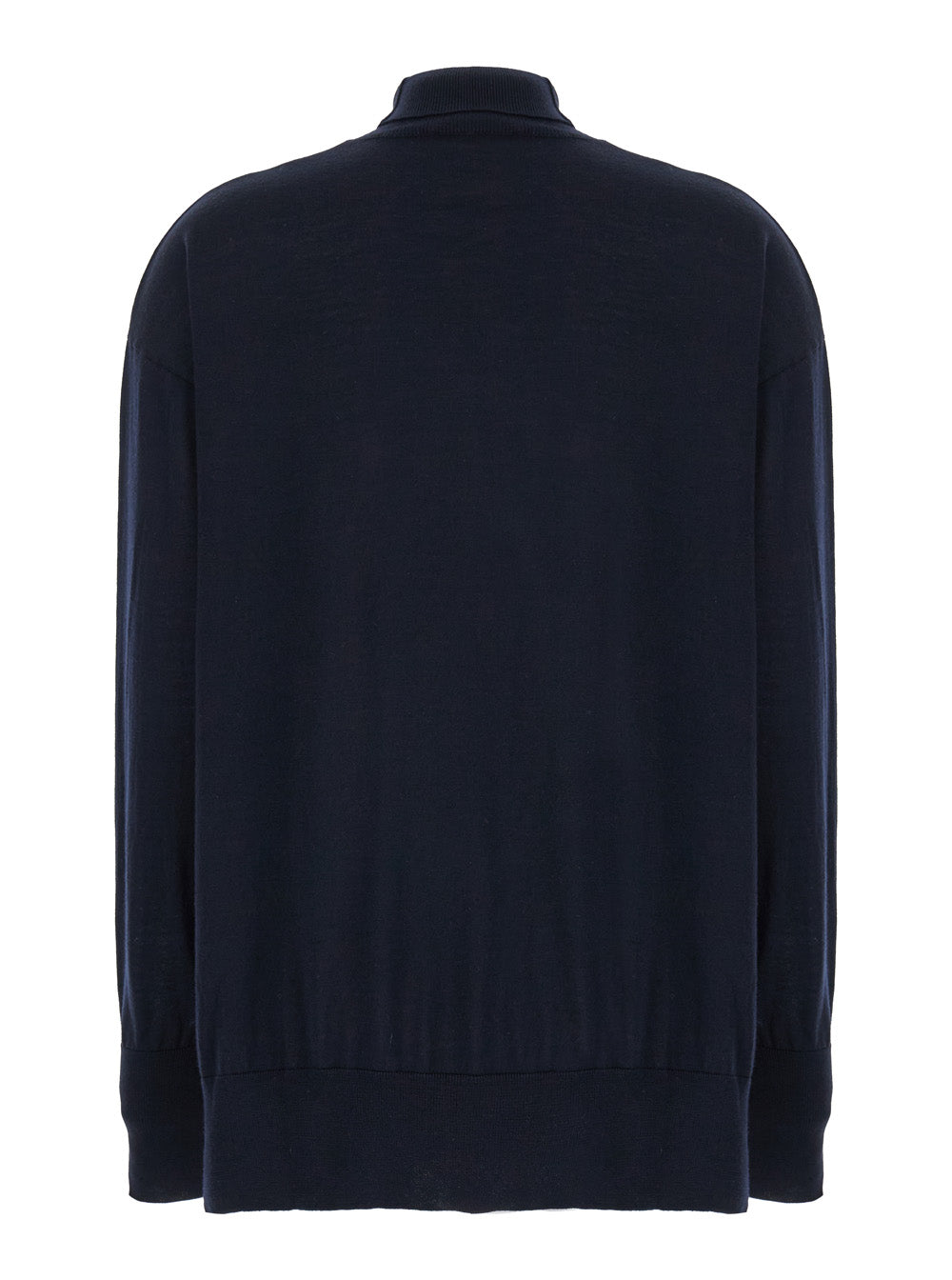 'S Maxmara Women Blue High Neck Sweater In Wool Woman S MAX MARA
