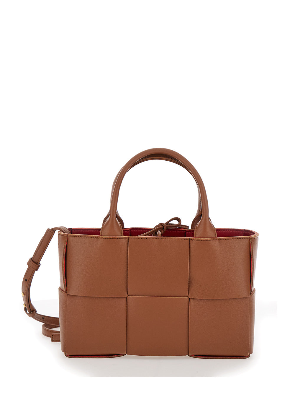 Bottega Veneta Women 'Arco Tote Mini' Brown Handbag With Intreccio Motif In Leather Woman BOTTEGA VENETA