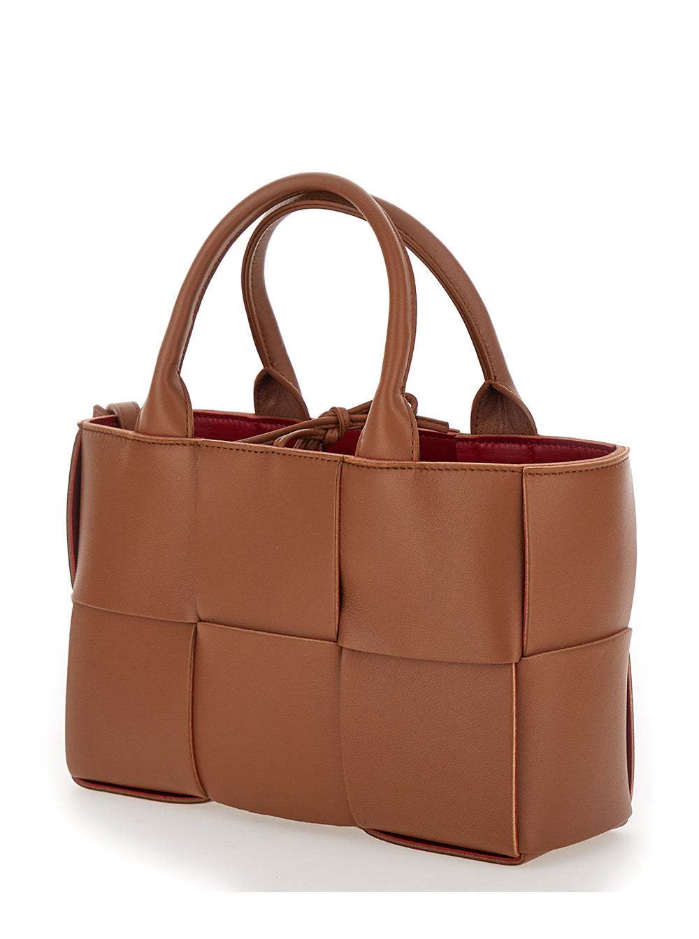 Bottega Veneta Women 'Arco Tote Mini' Brown Handbag With Intreccio Motif In Leather Woman BOTTEGA VENETA