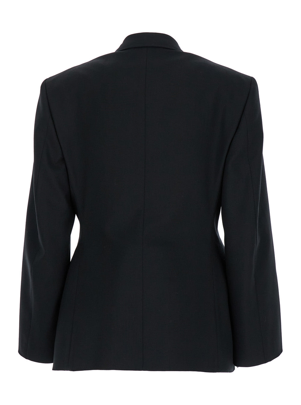 Balenciaga Women 'Hourglass' Black Single-Breasted Jacket With Notched Revers In Wool Woman BALENCIAGA