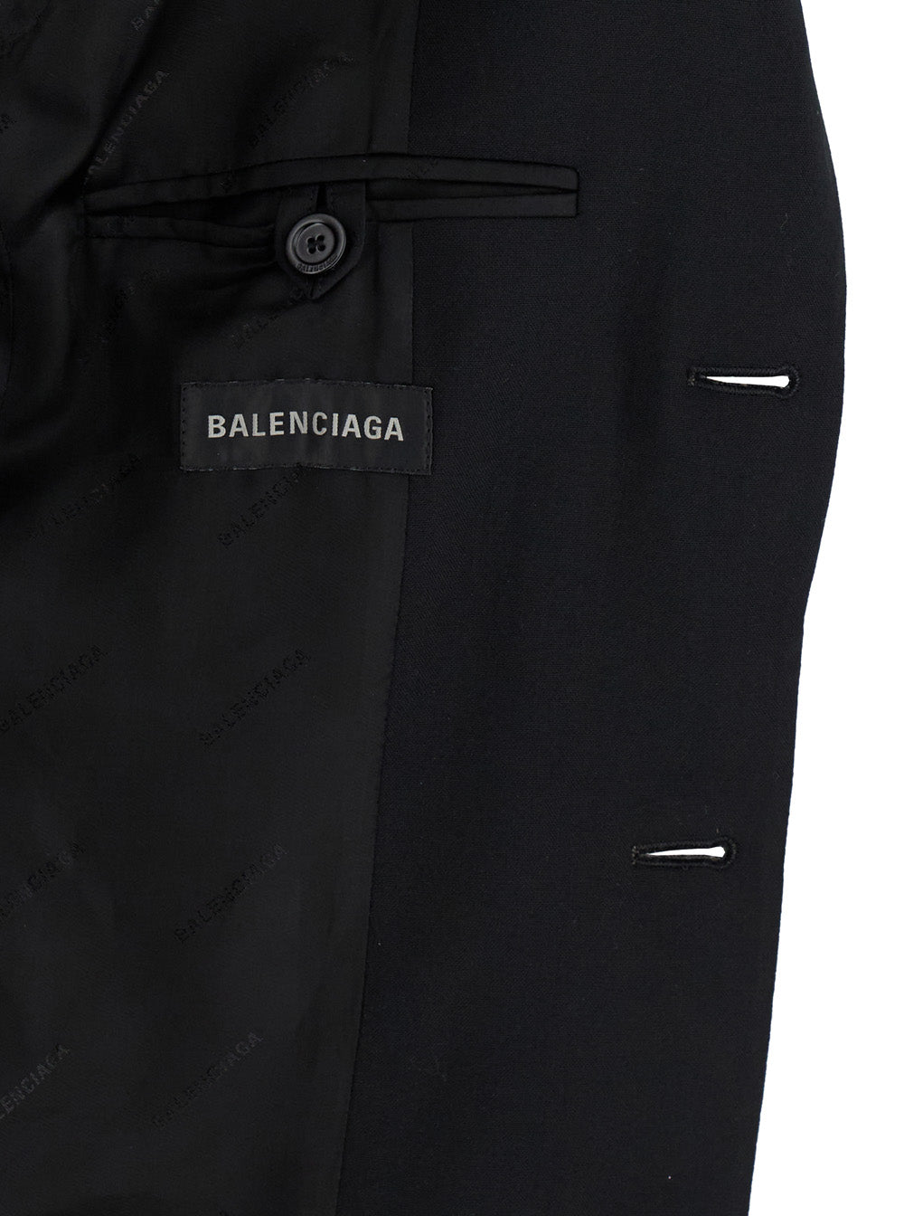 Balenciaga Women 'Hourglass' Black Single-Breasted Jacket With Notched Revers In Wool Woman BALENCIAGA