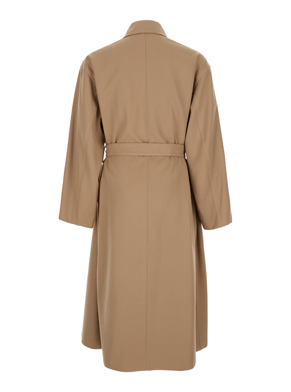 Jil Sander Men Beige Double Breasted Trench With Belt In Wool Man JIL SANDER
