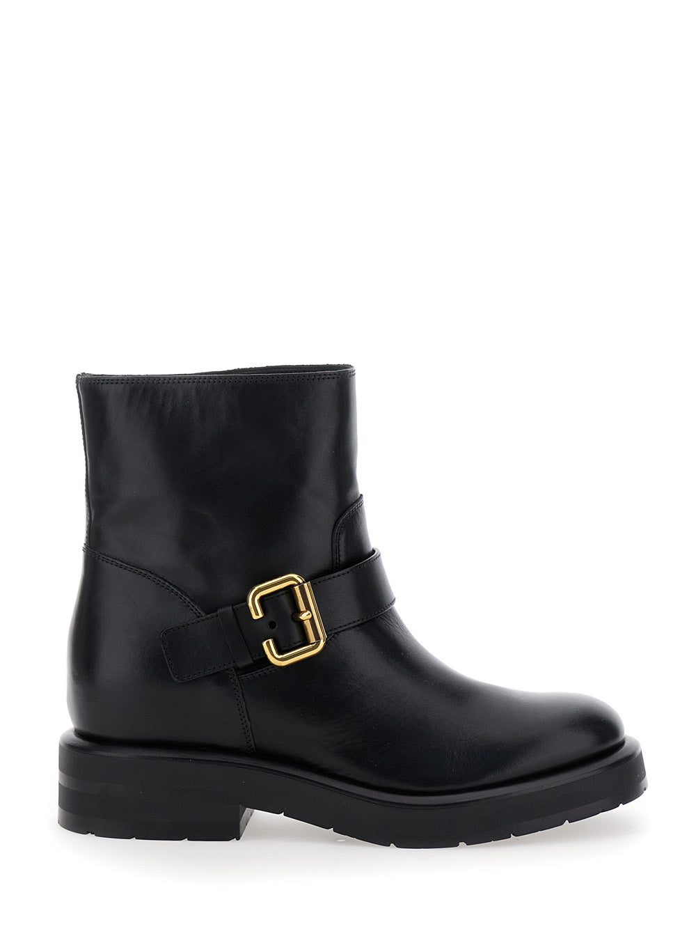 Chloé Women 'Coddington' Black Ankle Boots With Paddington Buckle In Leather Woman CHLOE