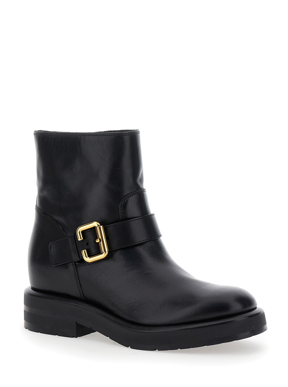 Chloé Women 'Coddington' Black Ankle Boots With Paddington Buckle In Leather Woman CHLOE