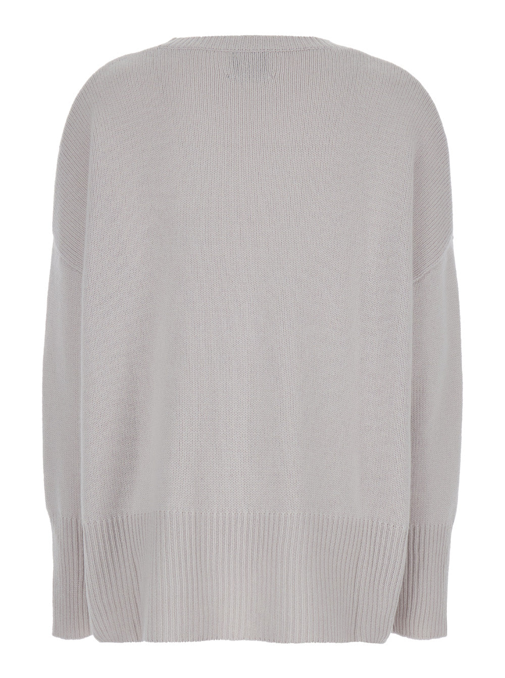 Leplain Women Grey Oversized Crewneck Sweater In Cashmere Woman LEPLAIN