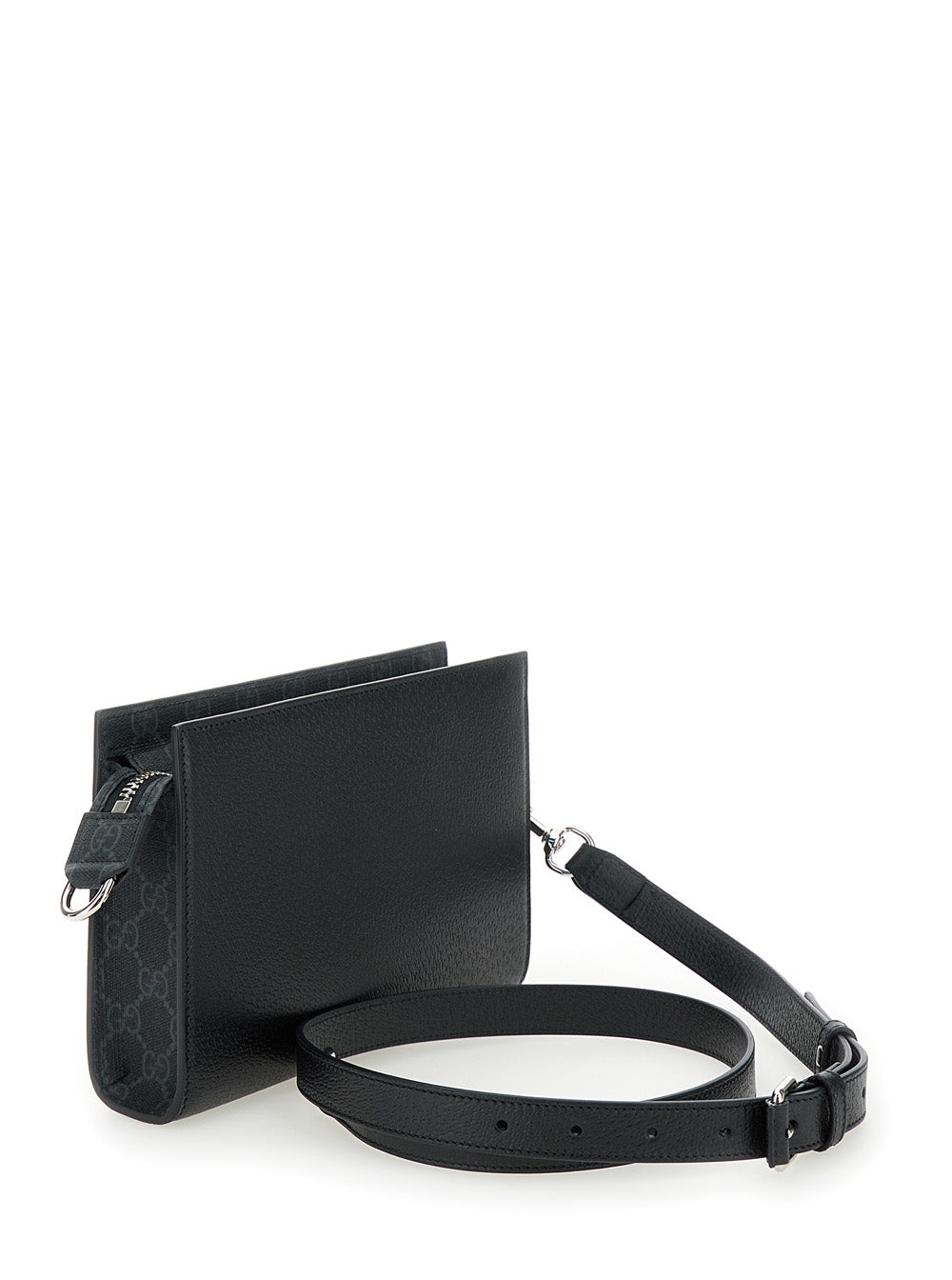 Gucci Men Super Mini Crossbody Bag With Logo Patch In Leather Man GUCCI