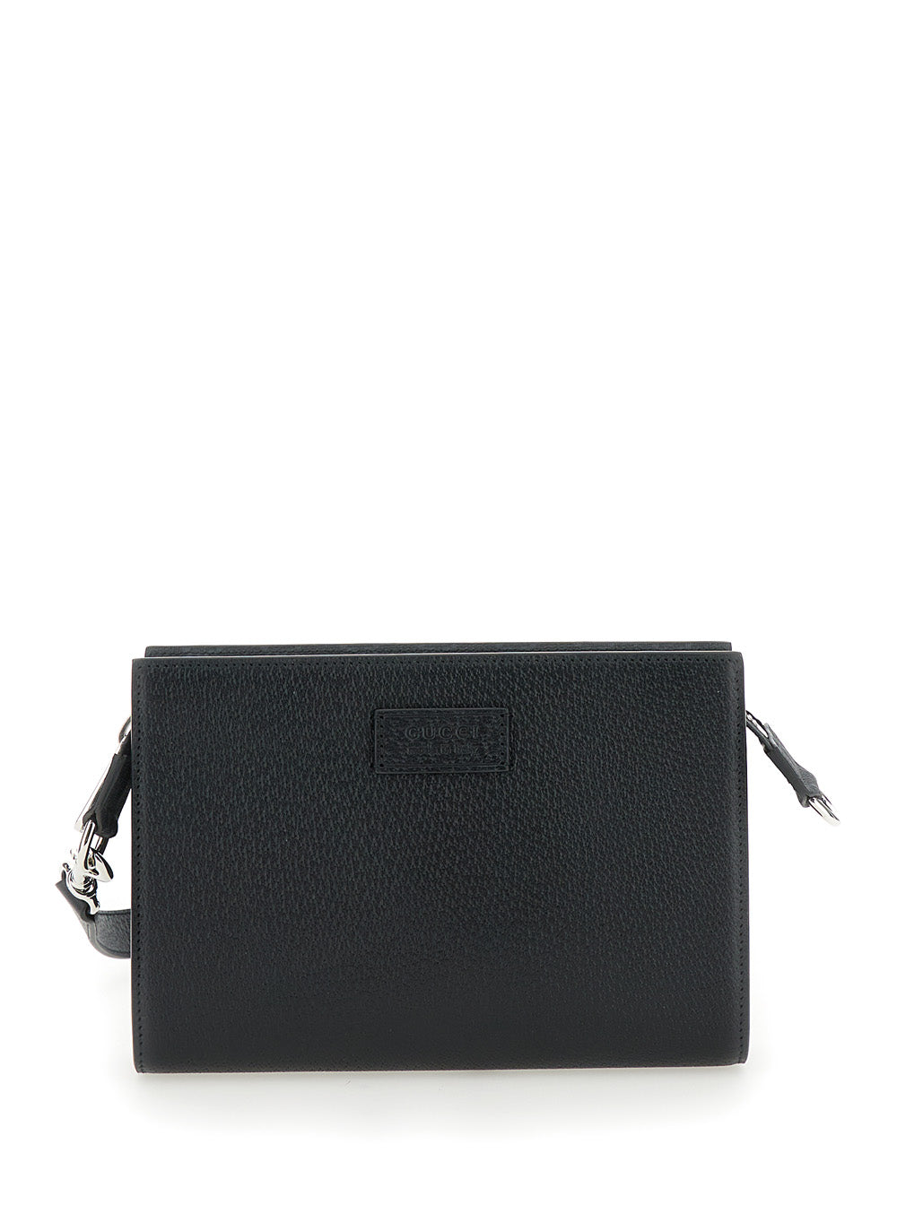 Gucci Men Super Mini Crossbody Bag With Logo Patch In Leather Man GUCCI