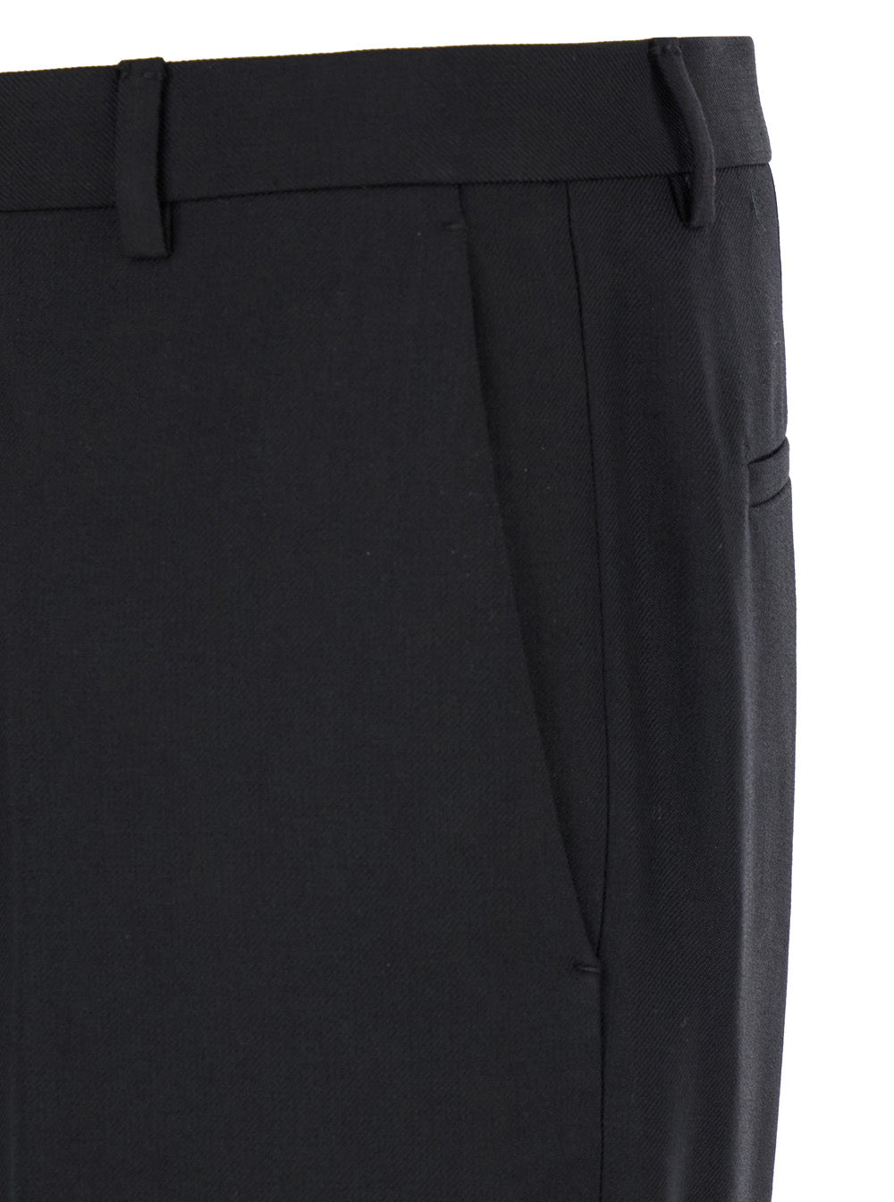 Gucci Men Black Tailored Pants With Tonal Logo Lettering In Wool Man GUCCI