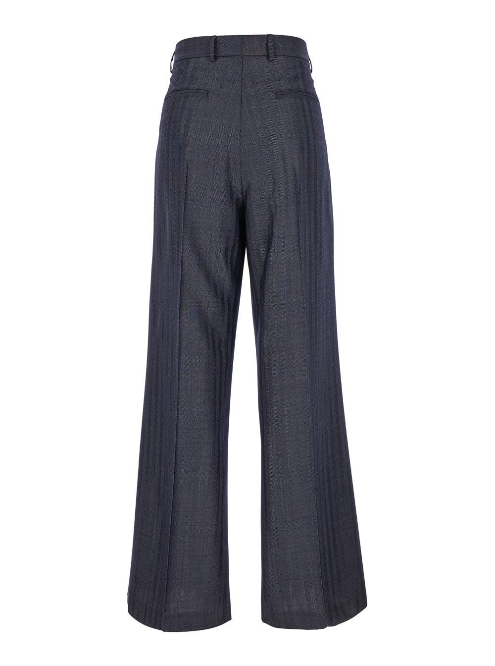 Etro Women Grey Wide Pants With Concealed Closure In Wool Blend Woman ETRO