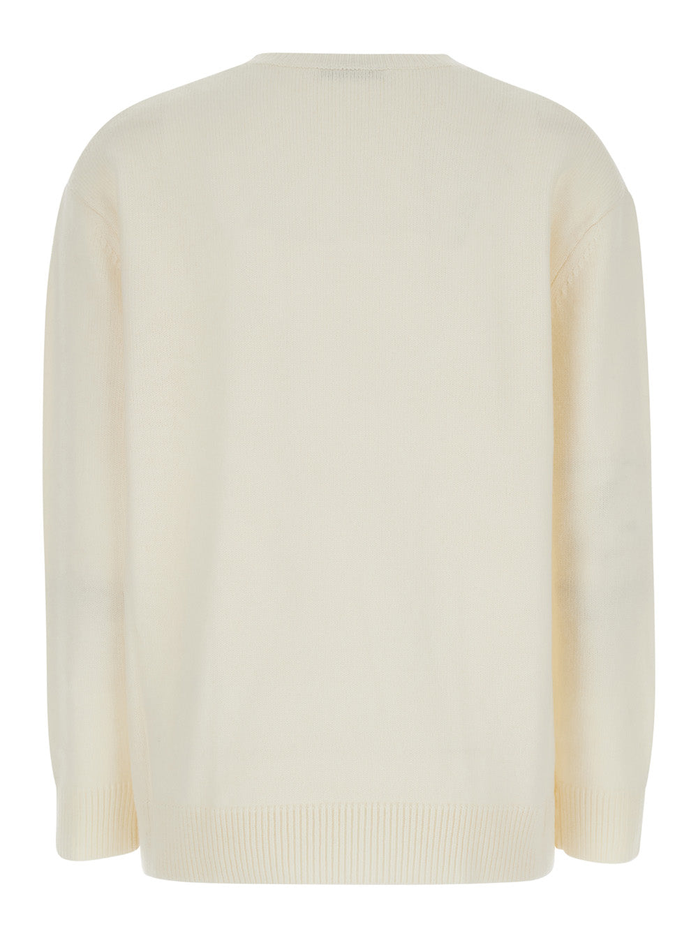 Max Mara Women White Sweater With 1951 Logo In Wool And Cashmere Woman MAX MARA