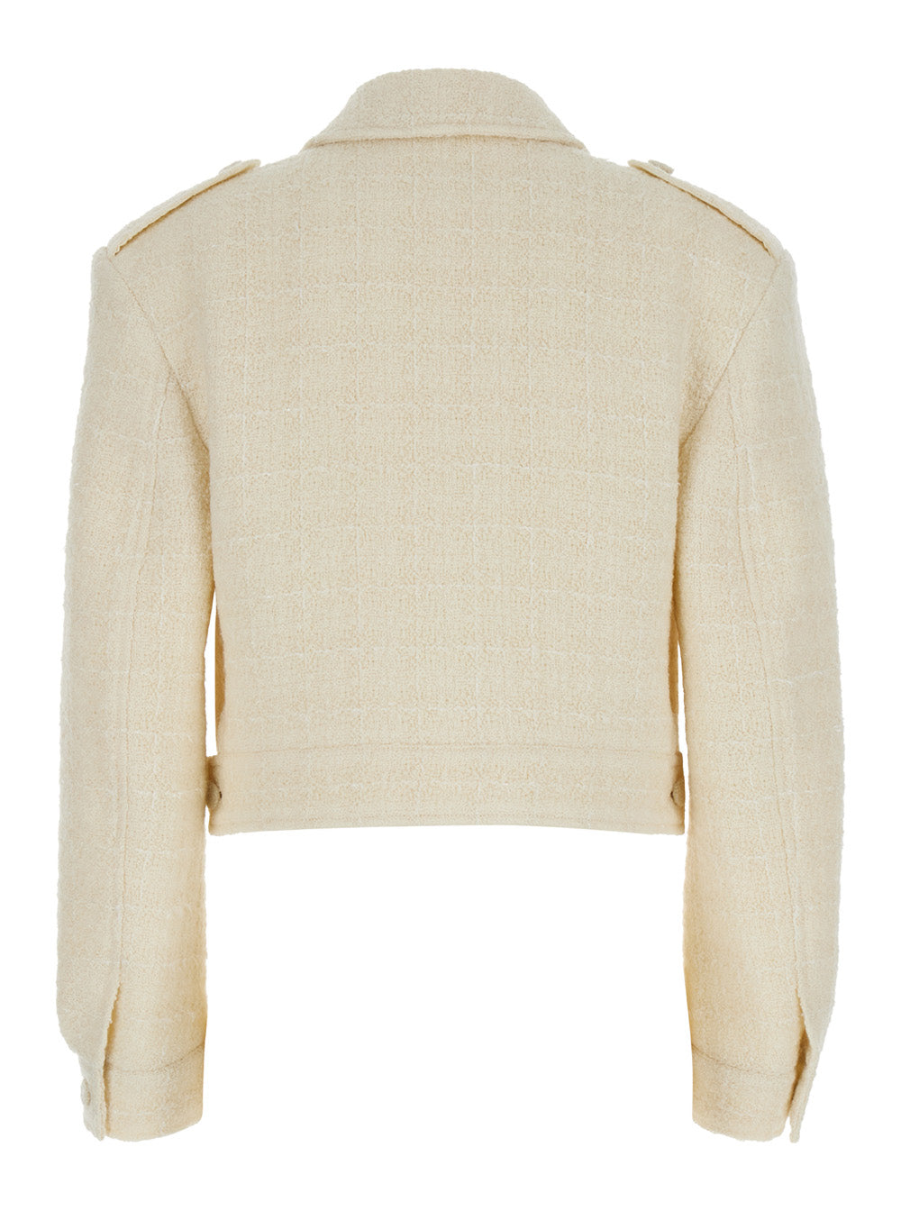 Givenchy Women White Jacket With Logo 4G Detail On The Buttons In Wool Blend Woman GIVENCHY