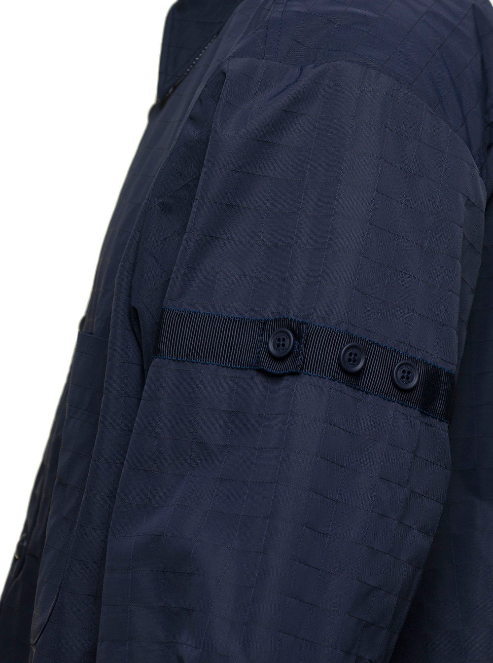 Thom Browne Men Oversized Blue Shirt With Patch Pockets In Polyamide Blend Man THOM BROWNE