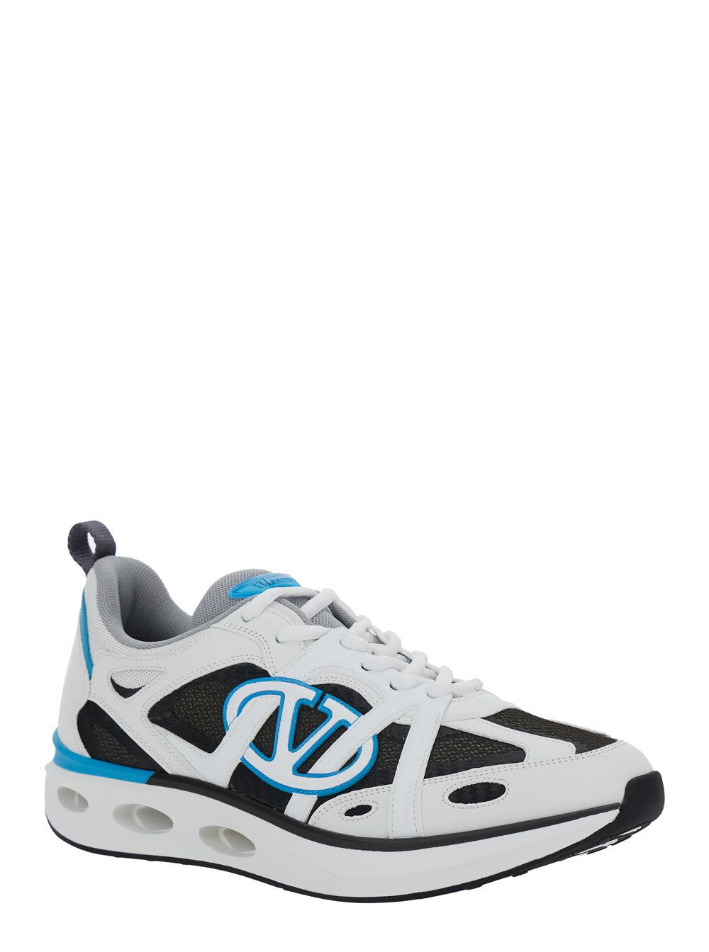 Valentino Garavani Men 'Easyjog' White Sneakers With Vlogo Detail In Leather Man VALENTINO GARAVANI