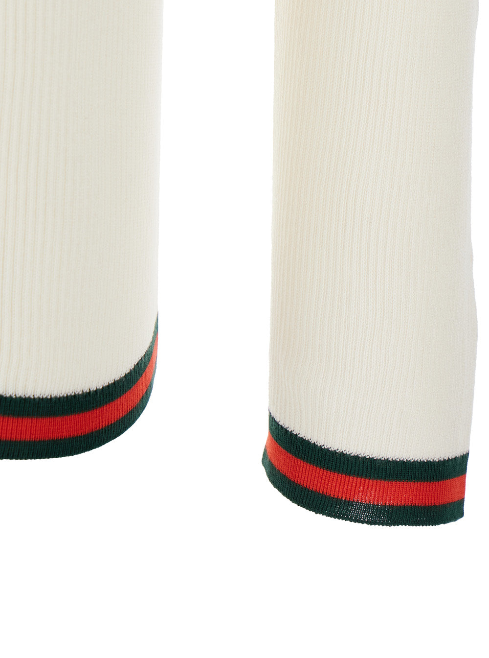 Gucci Men White Long Sleeved Top In Rib Silk Man GUCCI