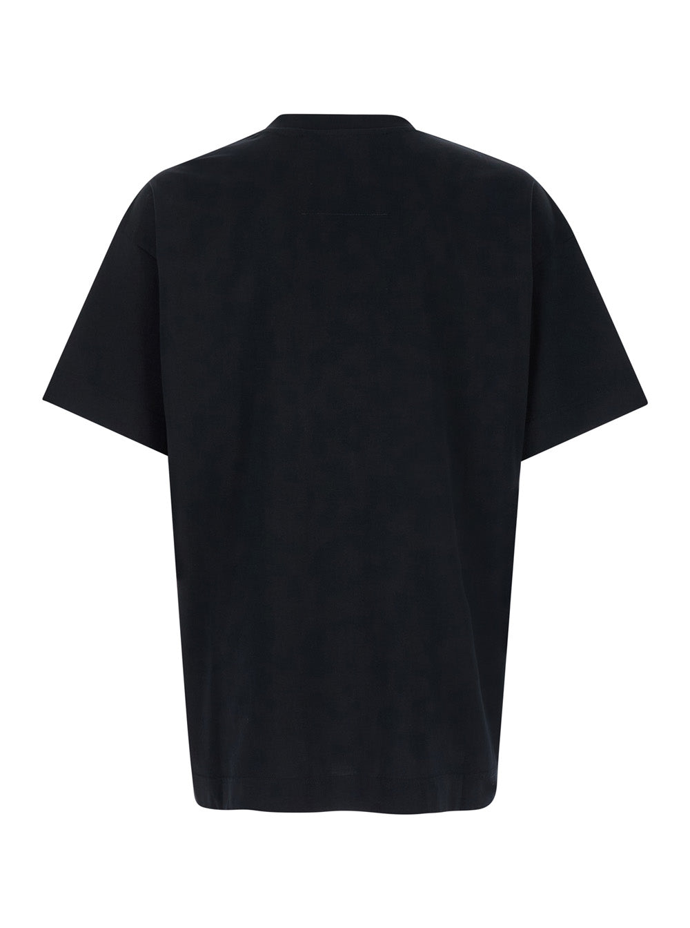 Givenchy Men Black Crewneck T-Shirt With Logo Lettering Detail In Cotton Man GIVENCHY