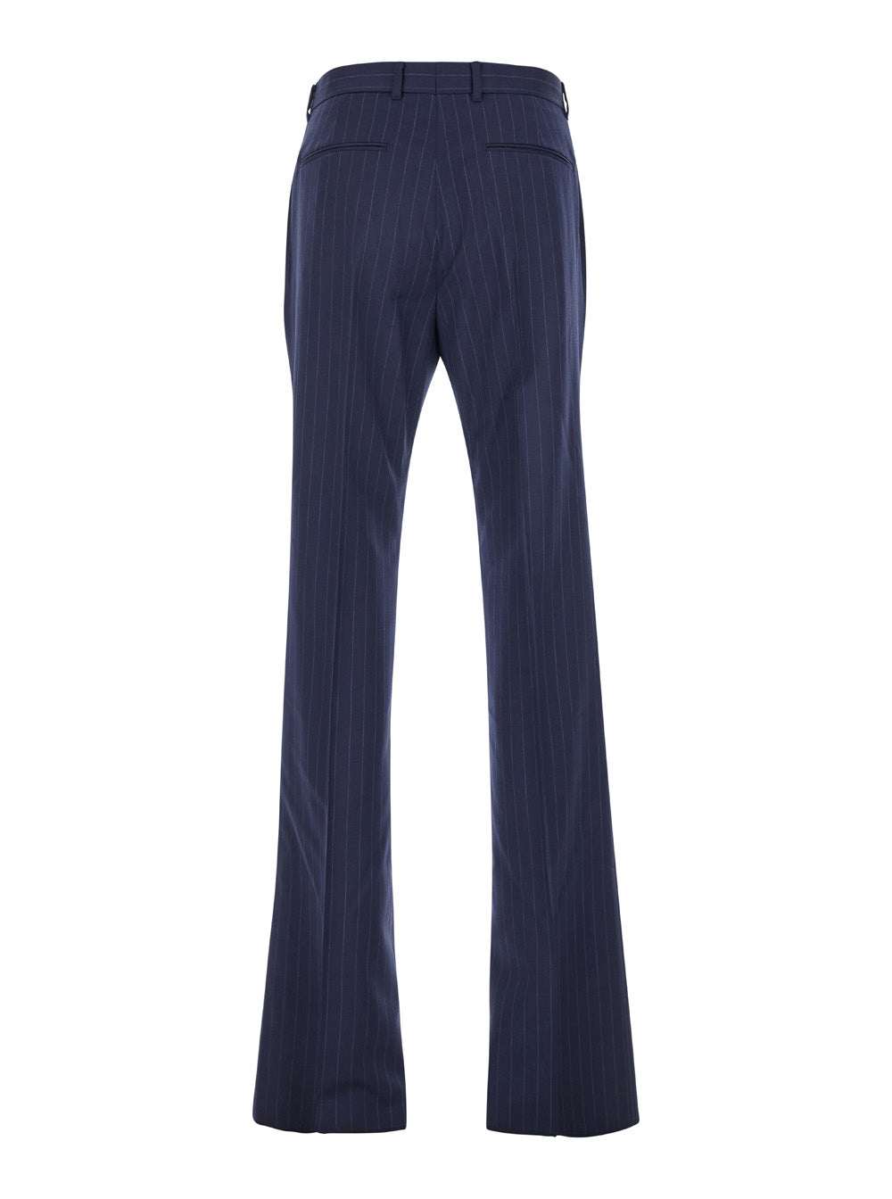Givenchy Men Blue Flared Pants With High Waist In Wool Man GIVENCHY