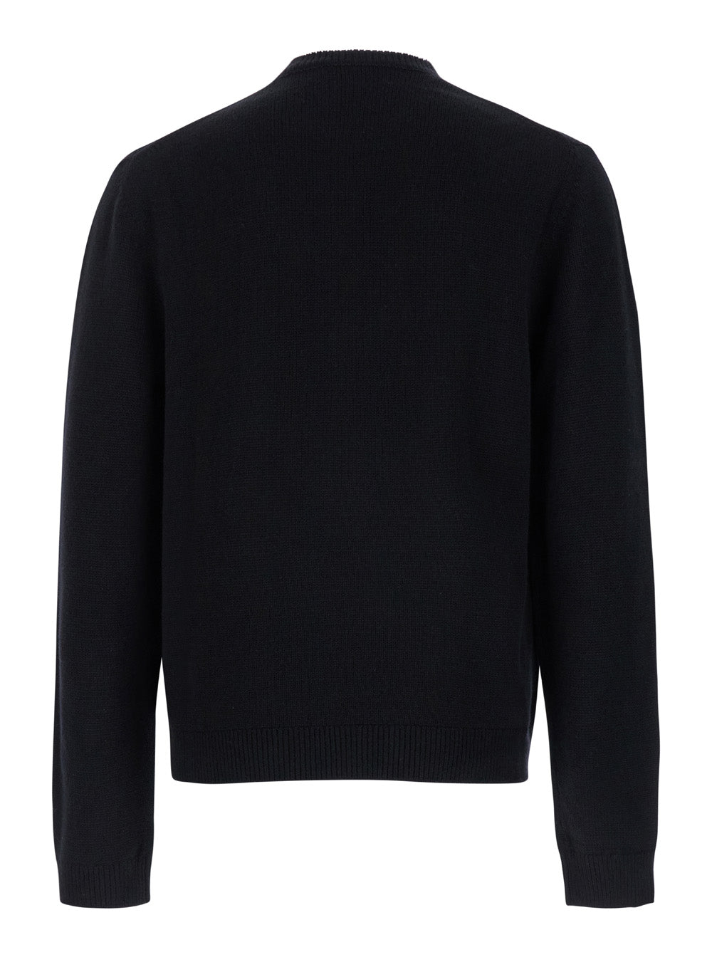 Gucci Men Black Crewneck Sweater With Web Detail In Cashmere Man GUCCI