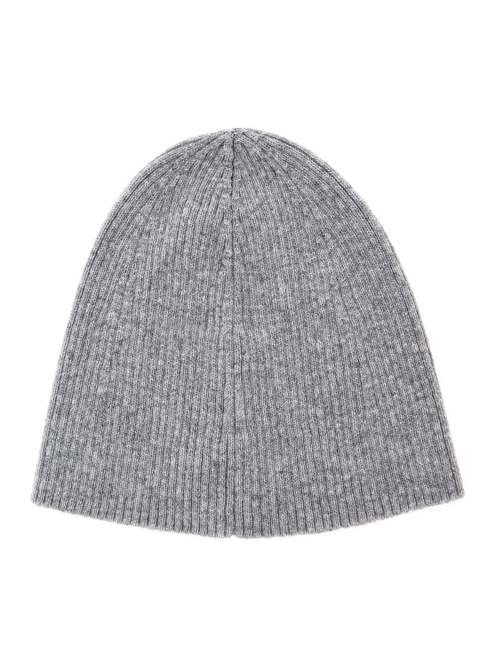 Saint Laurent Men Grye Beanie With Logo Patch In Cashmere Man SAINT LAURENT