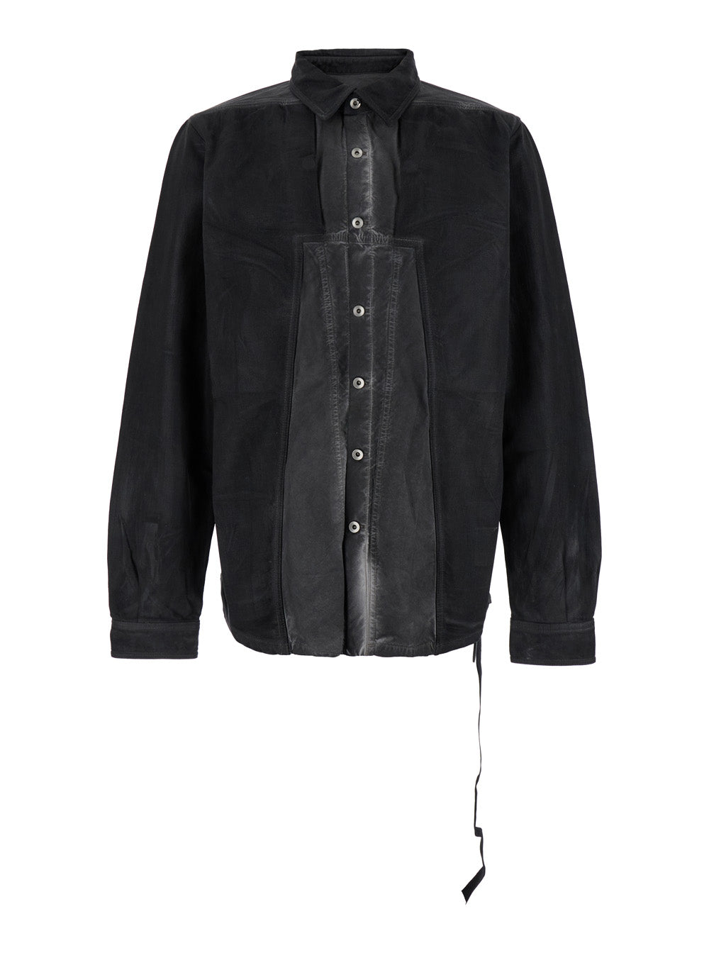 Drkshdw Men 'Splintered' Grey Shirt With Classic Collar And Faded Effect In Cotton Man DRKSHDW