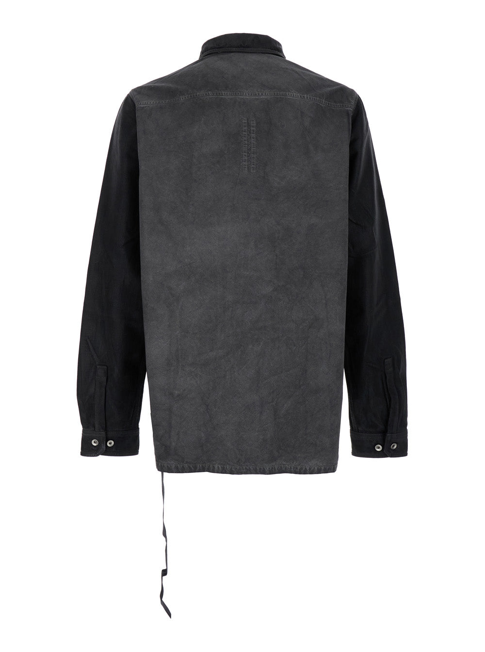 Drkshdw Men 'Splintered' Grey Shirt With Classic Collar And Faded Effect In Cotton Man DRKSHDW