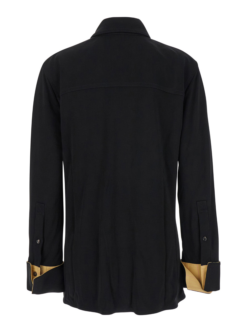 Bottega Veneta Women Black Shirt With Notebook Cuffs In Viscose Woman BOTTEGA VENETA