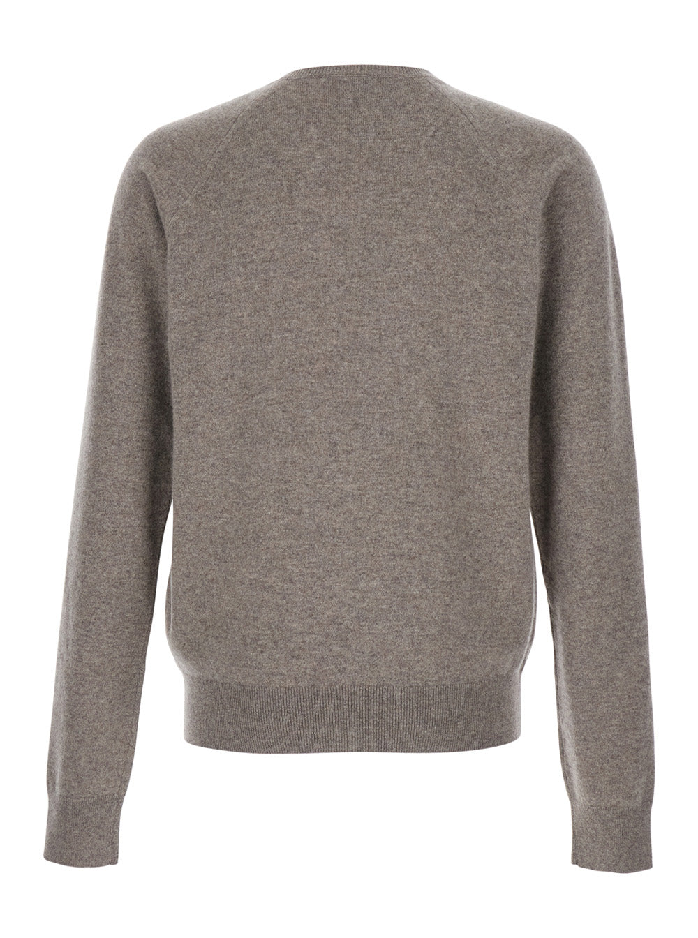 Saint Laurent Men Beige Crewneck Sweater With Cassandre In Cashmere Man SAINT LAURENT