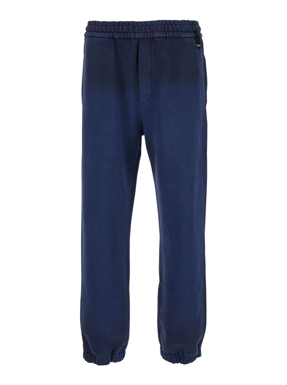 Fendi Men Blue Pants With High Elastic Waist In Cotton Man FENDI