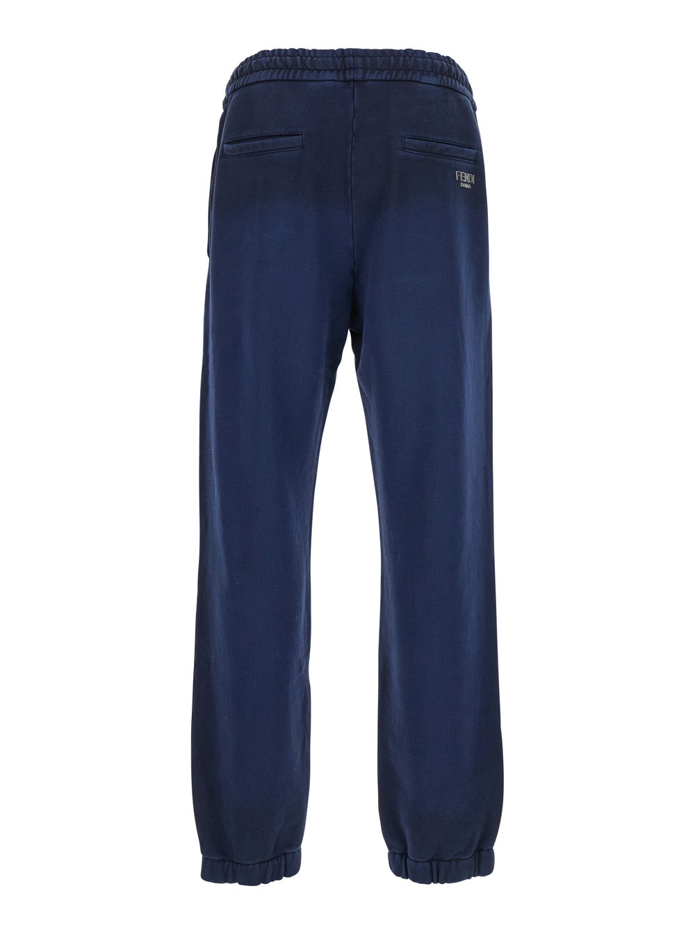 Fendi Men Blue Pants With High Elastic Waist In Cotton Man FENDI