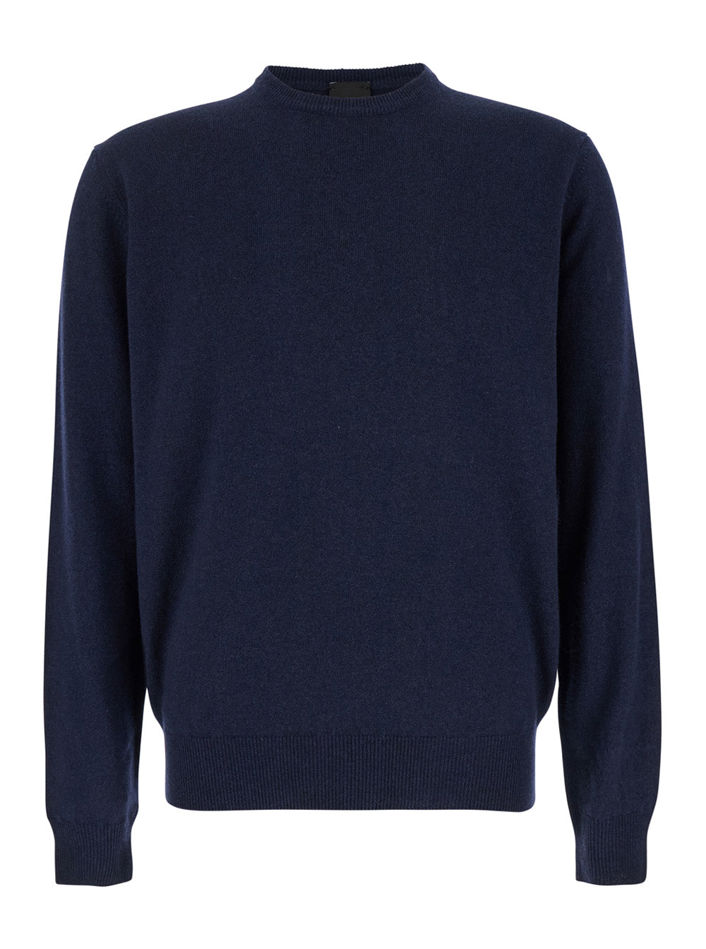 Leplain Men Crewneck Sweater In Merino Wool And Silk Blend Blue Men LEPLAIN