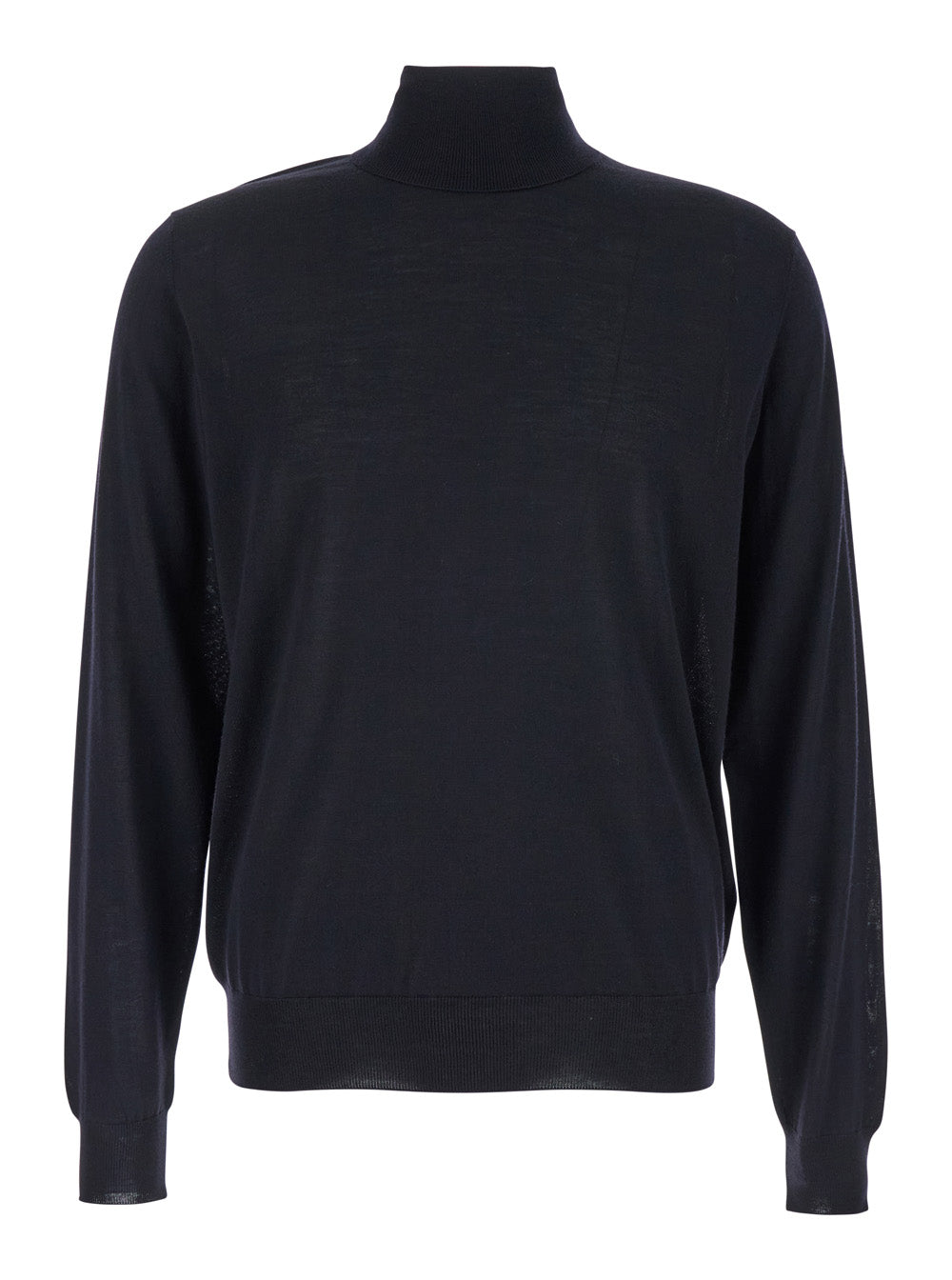 Leplain Men Blue Wool Turtleneck Sweater For Men LEPLAIN