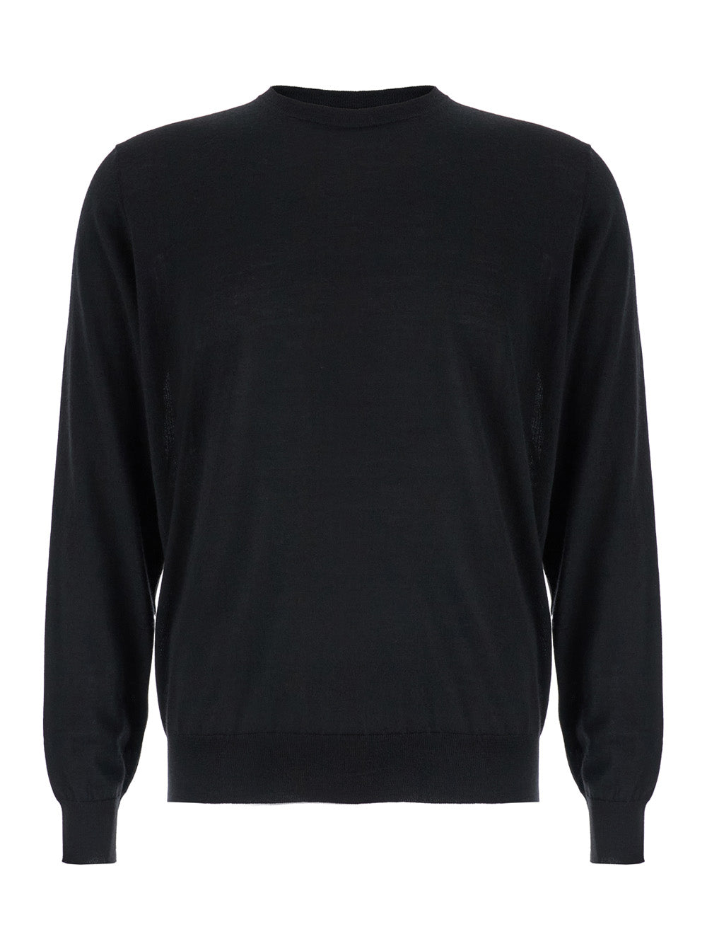 Leplain Men Crewneck Sweater In Wool And Cashmere With Long Sleeves And Black Color For Men LEPLAIN