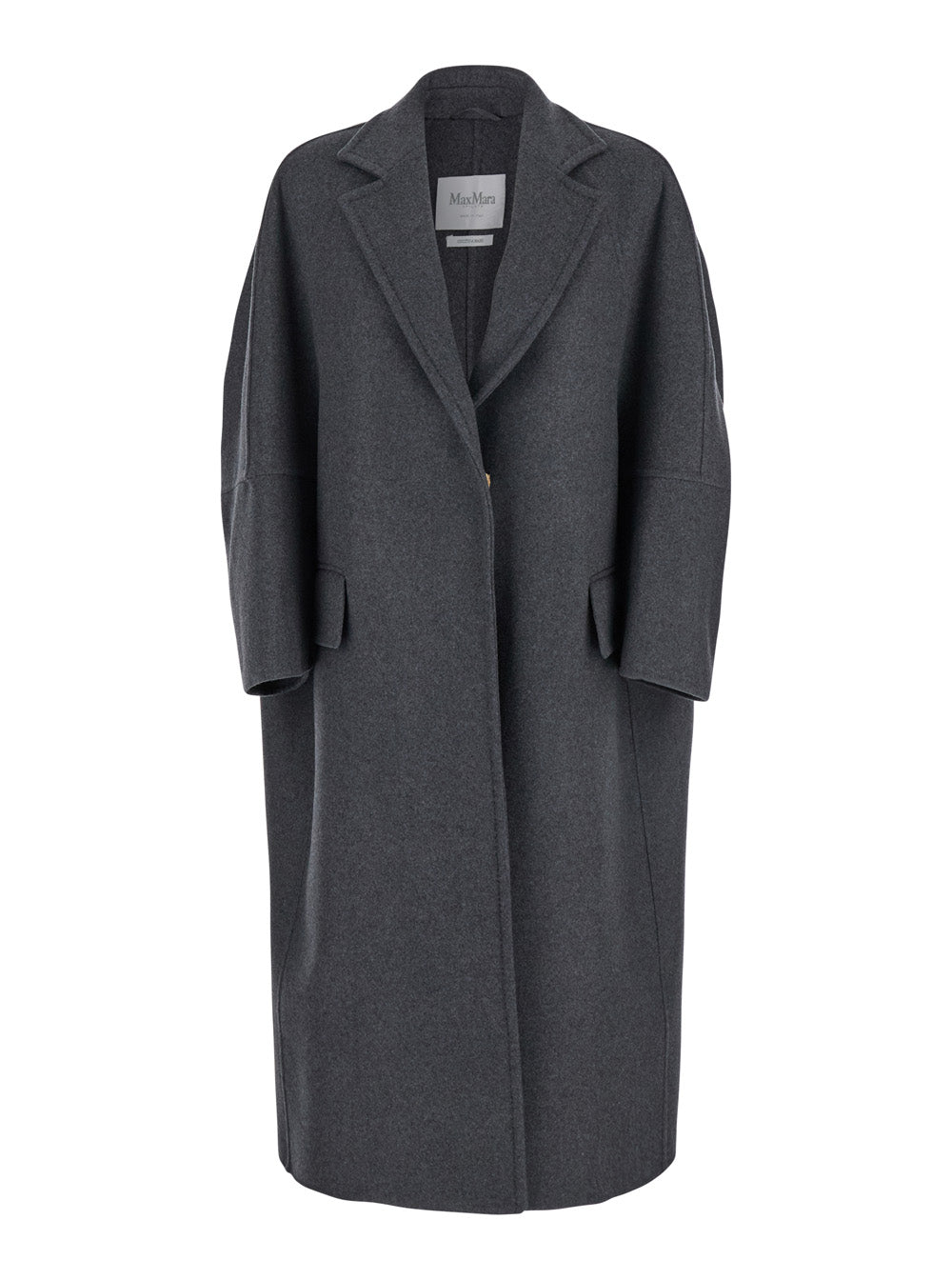 Max Mara Women 'Asburgo' Grey  Coat With Notched Revers In Virgin Wool Blend Woman MAX MARA