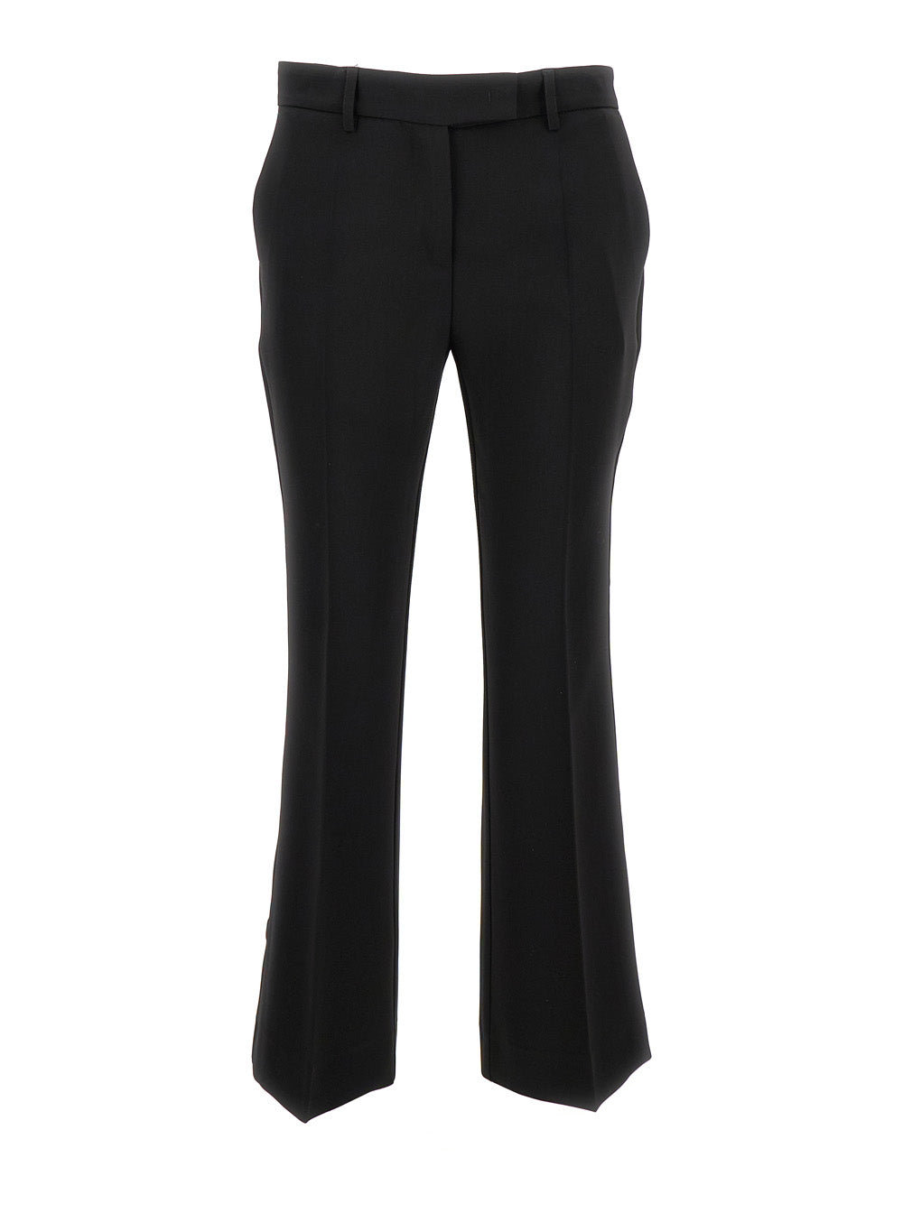 Leplain Women Black 'Cady' Low Waist Flared Pants In Stretch Fabric Woman LEPLAIN