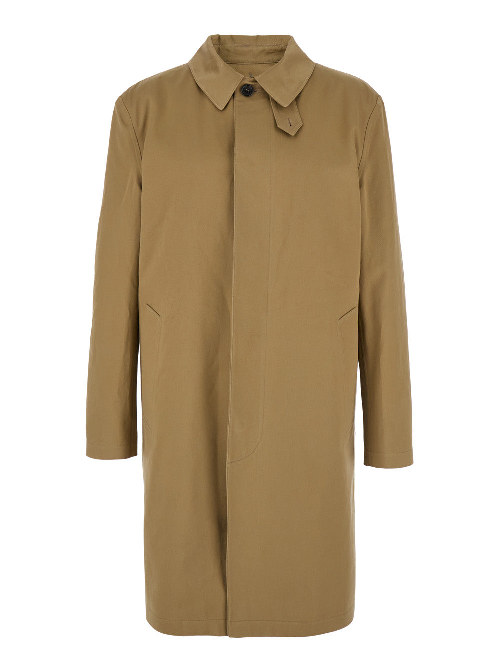 Saint Laurent Men Beige Trench With Hidden Button Closure In Cotton Man SAINT LAURENT