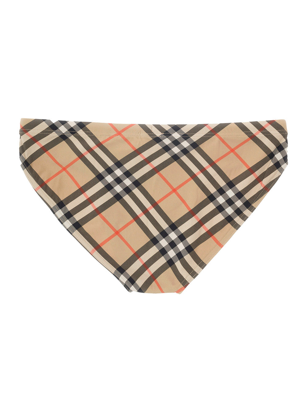 Burberry Men Beige Speedo With Check Motif In Polyamide Man BURBERRY
