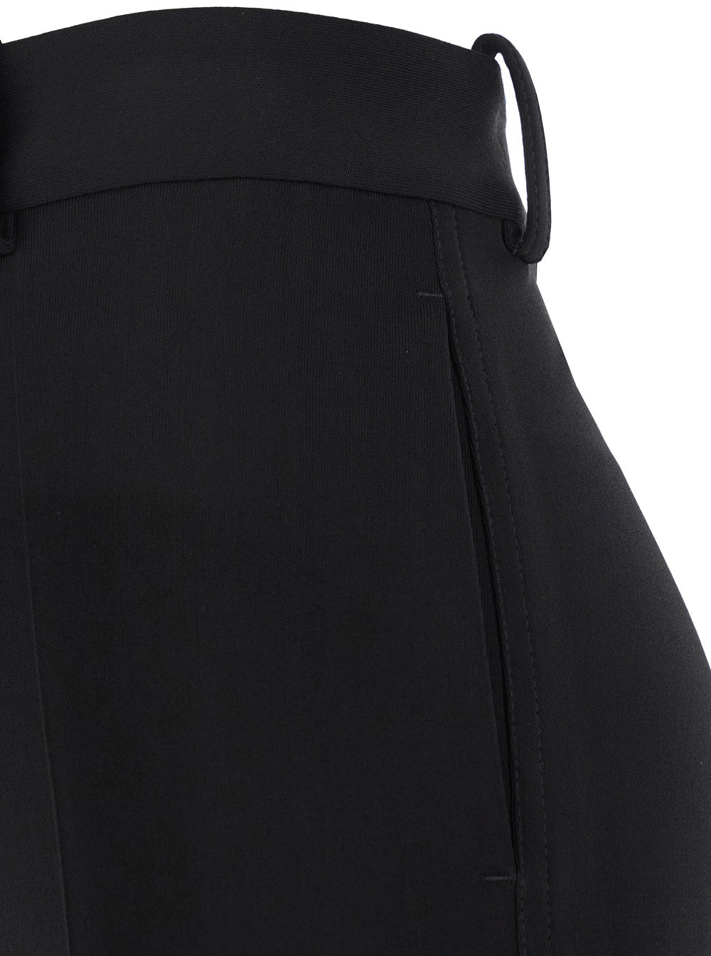 Bottega Veneta Women Black Flared Pants With Belt Loops In Viscose Blend Woman BOTTEGA VENETA
