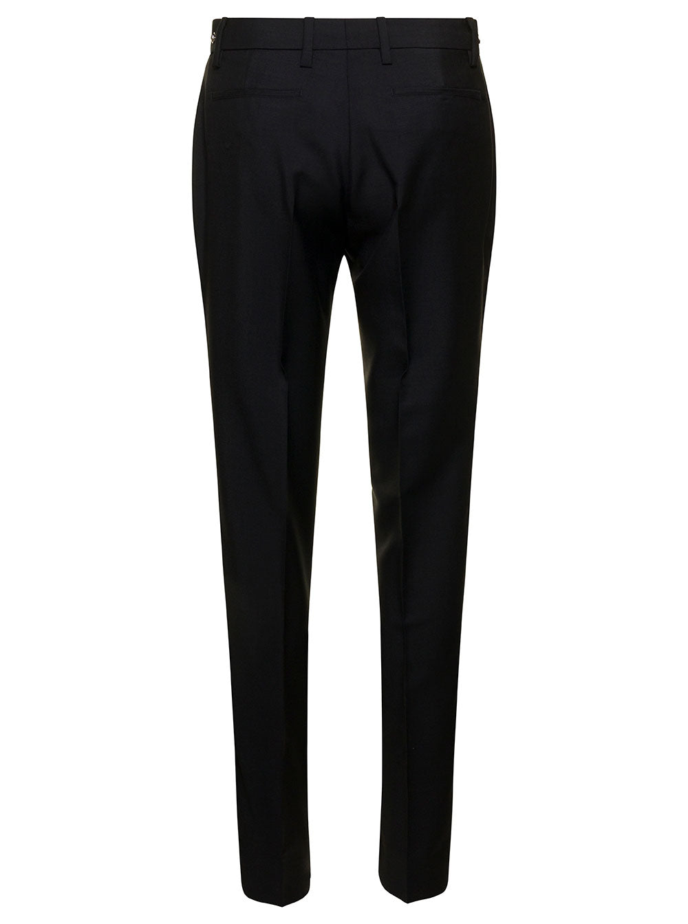 Gucci Women Black Slim Pants With Horsebit Detail In Mohair And Wool Woman GUCCI