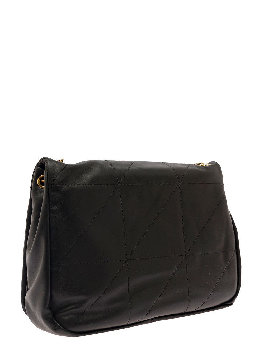 Saint Laurent Women 'Jamie 4.3' Maxi Black Shoulder Bag With Cassandre Detail In Quilted Leather Woman SAINT LAURENT